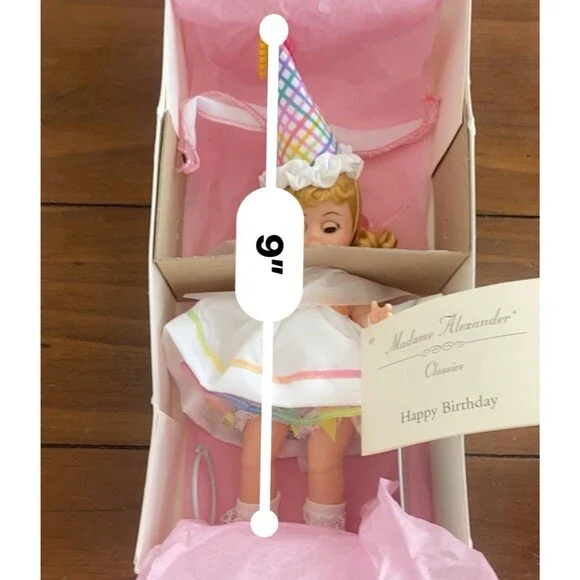 Madame Alexander Happy Birthday Doll Pin The Tail On The Donkey 21080 Box Stand